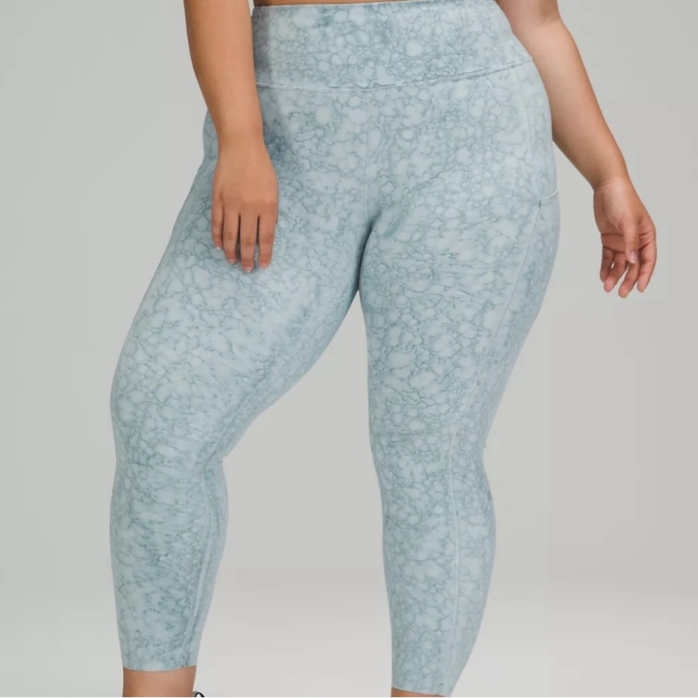 Lululemon Athletica Blue Patterned Leggings